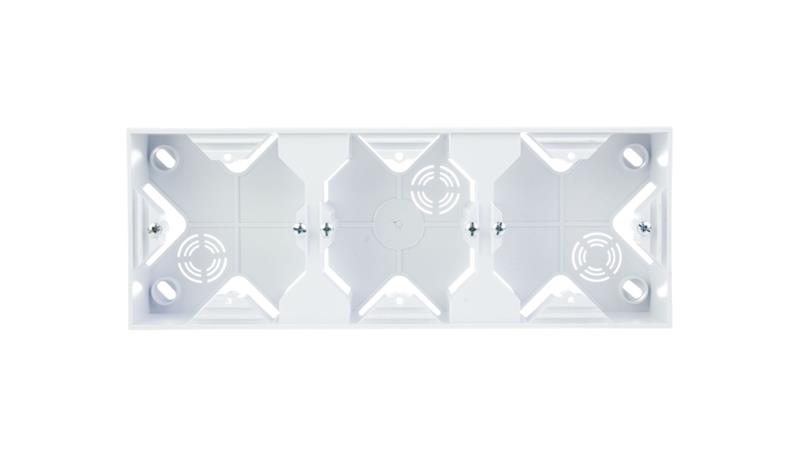 AS Puszka natynkowa potrójna biała PNP-3G/00-29748