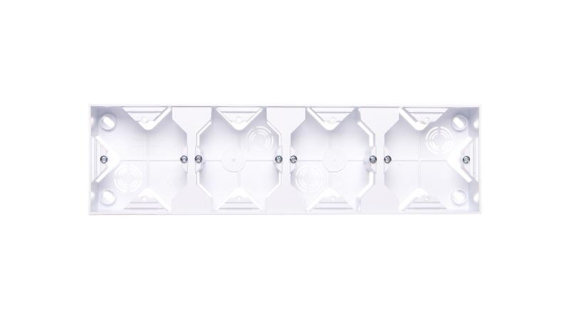 AS Puszka natynkowa poczwórna biała PNP-4G/00-29752