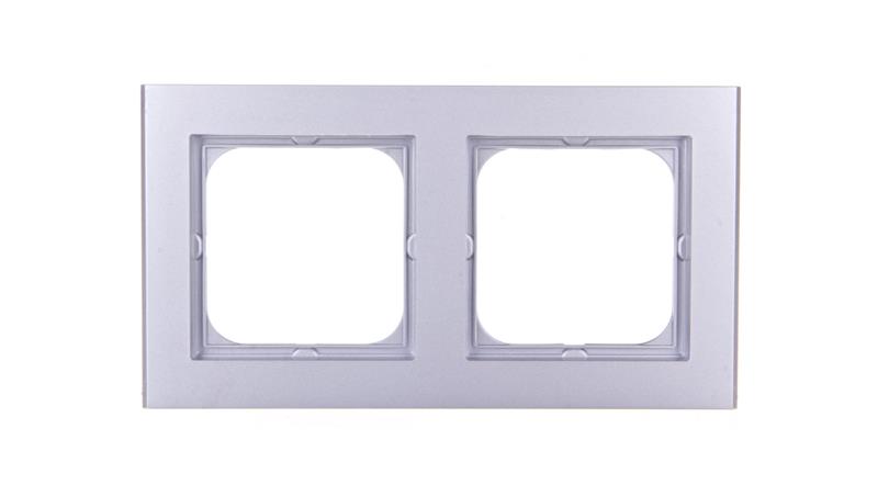 SONATA Ramka podwójna srebro mat R-2R/38-36587