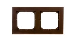 SONATA Ramka podwójna czekoladowy metalik R-2R/40-36494