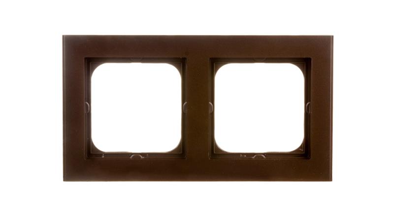 SONATA Ramka podwójna czekoladowy metalik R-2R/40-36494