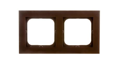 SONATA Ramka podwójna czekoladowy metalik R-2R/40-36494