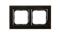 SONATA Ramka podwójna czarne szkło / czarna R-2RGC/32/25-36483