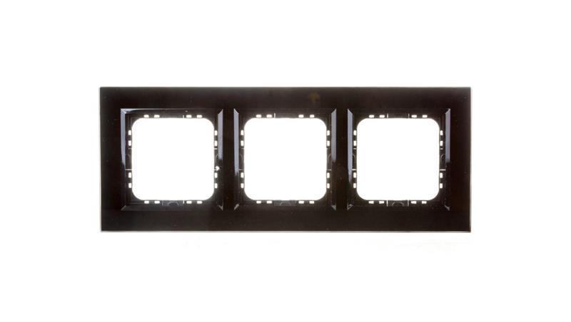 SONATA Ramka potrójna czarne szkło / czarna R-3RGC/32/25-36495