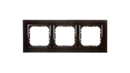 SONATA Ramka potrójna czarne szkło / czarna R-3RGC/32/25-36495