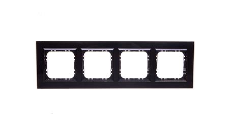 SONATA Ramka poczwórna czarne szkło / czarny R-4RGC/32/25-36685