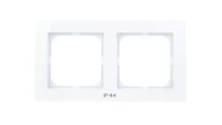 AS Ramka podwójna do łączników IP44 biała RH-2G/00-36867