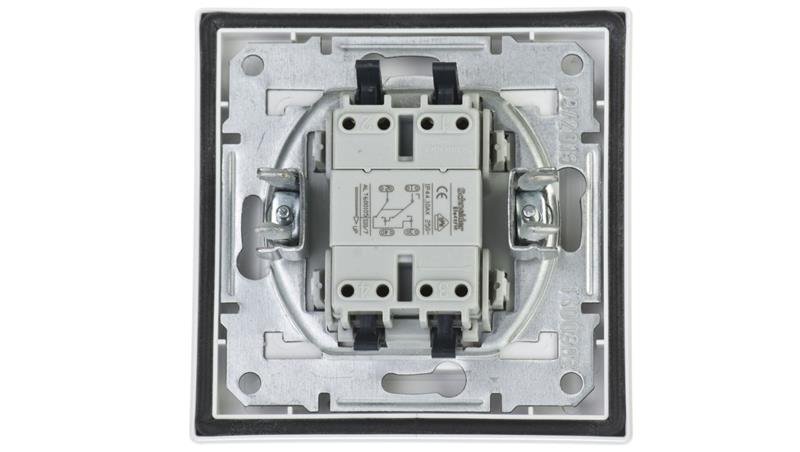 Łącznik Asfora krzyżowy IP44 biały z ramką EPH0500221-41076