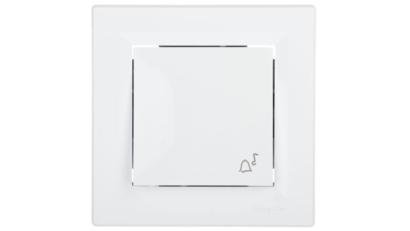 Przycisk Asfora dzwonek biały z ramką EPH0800121-29434