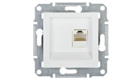 ASFORA Gniazdo komputerowe pojedyncze RJ45 kat.5e bez ramki białe EPH4300721-33931