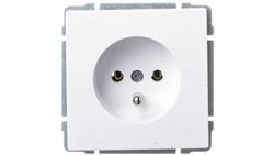 KOS66 Gniazdo pojedyncze z/u białe 660434-43158