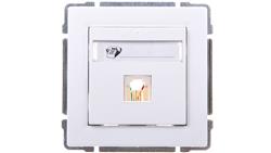 KOS66 Gniazdo telefoniczne pojedyncze RJ11 białe 660463-34415