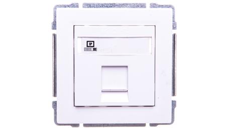 KOS66 Gniazdo komputerowe pojedyncze RJ45 MOLEX kat.5e nieekranowane białe 660465-34214
