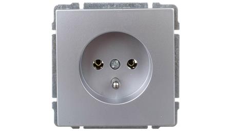 KOS66 Gniazdo pojedyncze z/u aluminium 664034-43356