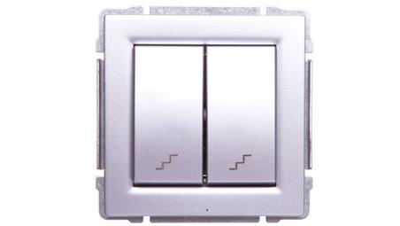KOS66 Łącznik schodowy podwójny aluminium 664019-40119