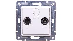 VENA Gniazdo antenowe RTV przelotowe 8dB białe 510474-491